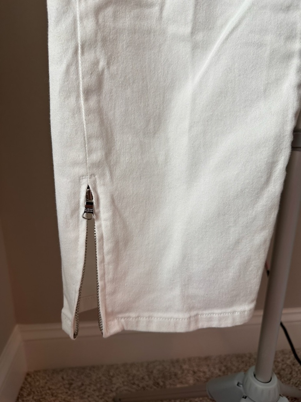 Ralph Lauren Jeans Co Size 16 White Straight Leg Jeans Ankle Zip 27” Inseam EUC - Picture 5 of 11